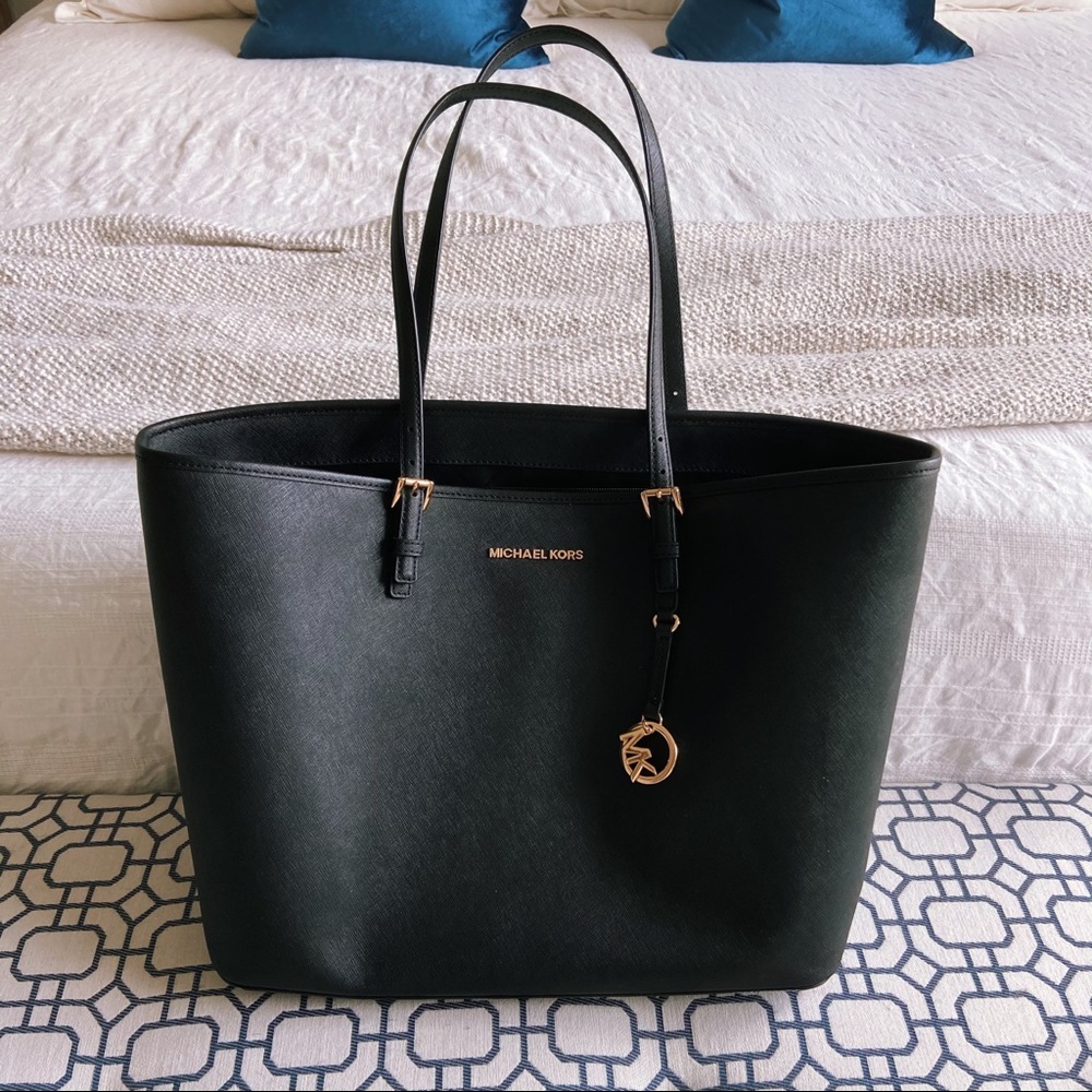 Black MK Jet Set Tote
